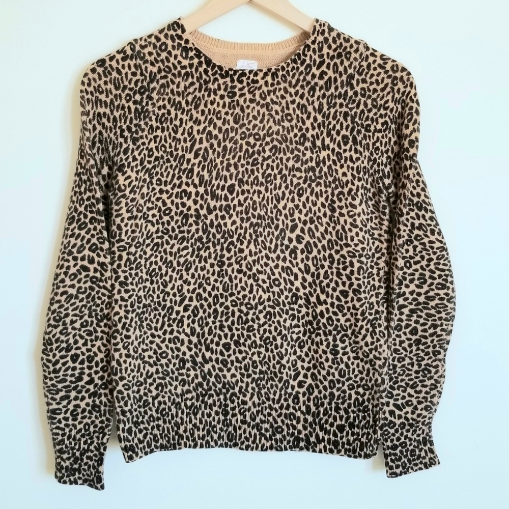 2 FOR $25  🍒  LOFT LEOPARD PRINT SWEATER